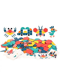 Đồ Chơi Xếp Hình Tangram Bằng Gỗ 180 Chi Tiết  Nhiều Màu Sắc Xếp Được Hàng Nghìn Hình Khác Nhau Cho Bé Tư Duy Sáng Tạo