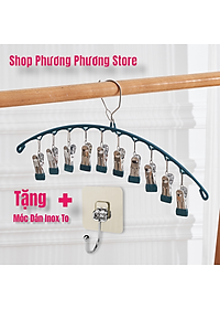 Combo Móc phơi quần áo inox 304 sáng bóng đẹp dài 42cm
