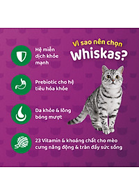 Thức Ăn Cho Mèo Whiskas Adult 1+ Years Vị Cá Ngừ 3kg/Túi