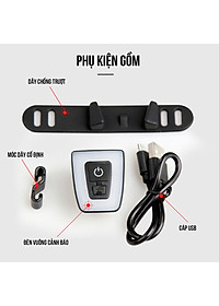 Đèn Xe Đạp Đuôi Led Nhấp Nháy Chớp Vuông Gắn Sau Xe Đạp, Gắn Mũ Bảo Hiểm MaiLee