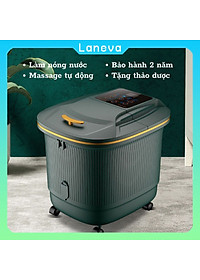 Bồn Ngâm Chân Massage Tự Động LANEVA YM-658, Làm Nóng Nước, Khử Khuẩn Hồng Ngoại, Tặng Thảo Dược Ngâm Chân