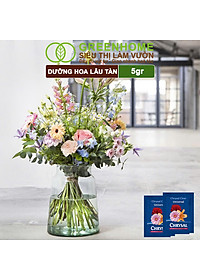 Dưỡng Hoa Lâu Tàn Greenhome, Chrysal, Gói 5gr, Phân Bón Cho Hoa Cắt Cành, Lâu Tàn, Nở Bông To, Không Bị Hôi Nước