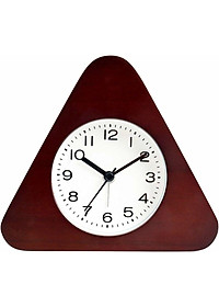 Đồng hồ báo thức bằng gỗ bằng số tiếng Ả Rập mà không cần im lặng trong ánh sáng với pin (màu nâu)