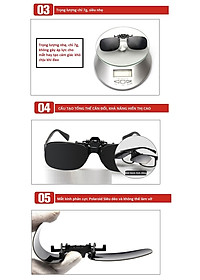 Mắt kính râm kẹp cho người cận, mắt kính thời trang phân cực chống UV cao cấp KitAcoom, hàng nhập khẩu chính hãng cao cấp