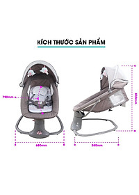 Nôi ru ngủ thư giãn kết hợp ghế ngồi đọc sách cho bé nhạc trắng Mastela 8104/8106 - điều khiển từ xa - kết hợp Bluetooth