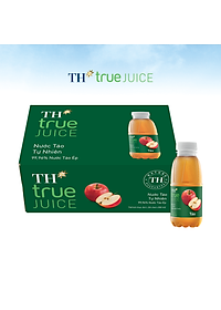 Thùng 24 chai nước trái cây TH true JUICE táo tự nhiên 350 ml (350 ml x 24)