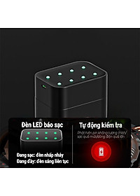 Sạc pin Beston AA AAA M7037 1.5V dùng cho pin 2A 3A 8 khe, cổng USB-C, sạc nhanh tự ngắt thông minh