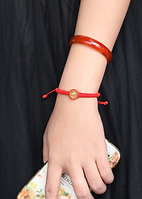 Vòng Tay Kết Dây Hạt Thạch Anh Tóc Vàng Ngọc Quý Gemstones GA28