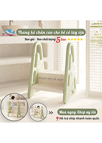 Thang mini ghế đôn 2 bậc cho bé có tai vin, Nhựa cao cấp tải trọng lên tới 75kg