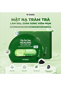 Combo 10 Mặt Nạ BNBG Tràm Trà Thải Độc Da, Giảm Mụn Vita Tea Tree Healing Face Mask Pack 30ml x10