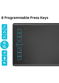 Tặng Găng Tay Vẽ Trị Giá 139K - Bảng Vẽ Cảm Ứng Huion Inspiroy H580X Màn Hình Rộng 8x5 Inch Bút Không Pin 8192 Lực Nhấn - Hàng Chính Hãng.Huion H580X Graphics Tablet Digital Battery Free Pen Tablets Signature Drawing Pad Phone Connectivity Chorm OS Androi