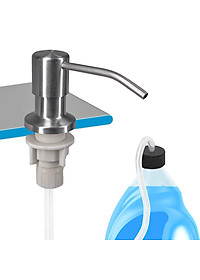 Bộ vòi xịt nước rửa chén Inox 304 gắn vào bồn rửa chén có dây nối dây 120cm tới chai nước rửa chén lớn – HOBBY NRC2