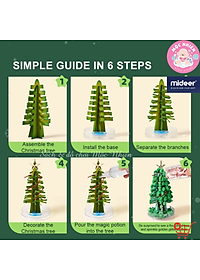 Cây thông Noel Mini để bàn phủ tuyết tự nở thần kỳ - Mideer Magic Christmas Tree - Quà Giáng sinh 2022 cho bé