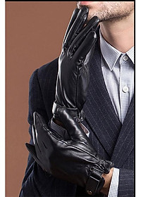 Găng tay nam da cừu BHY8791 Bao tay da thật nam. Lót lông giữ ấm, cán gió, chống ngấm nước. Hàng chính hãng