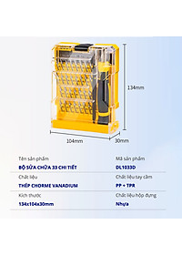Bộ Tua Vít Sửa Chữa Đa Chức Năng Deli - 30 Đầu Vít Cao Cấp - Chất Liệu Siêu Bền, Thiết Kế Gọn Nhẹ Tinh Tế