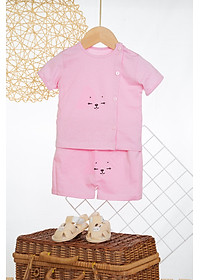 Bộ sơ sinh cotton bác sĩ màu ngắn cho bé - BBC39