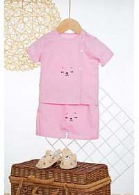 Bộ sơ sinh cotton bác sĩ màu ngắn cho bé - BBC39