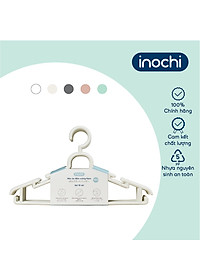 Set 10 cái Móc áo đầm vuông Hara 180 Bằng Nhựa Cao Cấp Inochi Nhật Bản (407 x 80 x 220 mm) - Giao Màu Ngẫu Nhiên