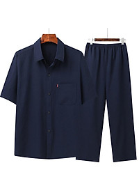 Bộ mặc nhà nam trung niên cho bố, đồ bộ quần áo người già