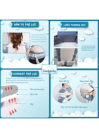 Địu ngồi cao cấp siêu mềm 4 tư thế Comfybaby HC003