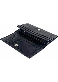 Ví nữ da bò vân cá sấu nhỏ 2 gấp nhiều màu Huy Hoàng HT3101-02-03-04