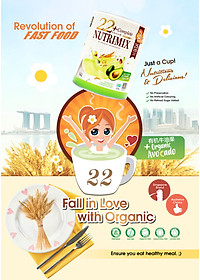 Bột ngũ cốc dinh dưỡng cao cấp 22+ Complete Nutrimix - Organic Avocado (vị Bơ hữu cơ) 750g hộp thiếc