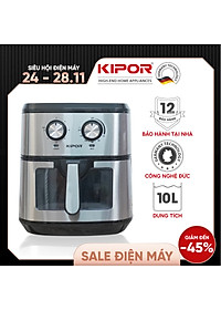 Nồi chiên không dầu KIPOR KP-AF310 - 10L - Điều khiển cơ công nghệ RAPID AIR nướng đối lưu - phủ chống dính cao cấp - Hàng chính hãng