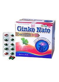 Viên uống bổ não Ginko nato coenzyme q10 - Hộp 100 viên - Giúp hoạt huyết, giảm xơ vữa động mạch, tăng