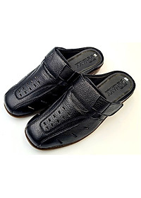 GIÀY LƯỜI NAM DA BÒ 100%, KIỂU SA-BO CAO CẤP, MAY QUAI CHẮC CHẮN, VYFASHION01, THIẾT KẾ THOÁNG KHÍ, ĐI RẤT ÊM CHÂN