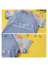 Bộ bơi bé gái lớn, dáng 2 mảnh cộc tay quần sooc đùi thể thao, màu sắc trẻ trung, áo tắm trẻ em nữ size đại từ 25 đến 60kg | BT37