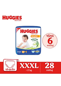 Tã/bỉm quần HUGGIES SKINCARE gói JUMBO size XXXL 22+6 miếng