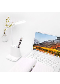 Đèn Học , Đèn Đọc Sách Để Bàn Chống Cận Có Ống Đựng Bút , Giá Đỡ Điện Thoại , Cổng Sạc Usb - Hàng Chính Hãng 