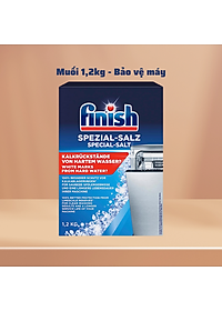 Combo Muối rửa bát Finish 4kg+Vệ sinh máy Finish