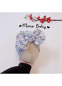 Mũ turban bé gái (4-8kg) - Chủ đề hoa nhí