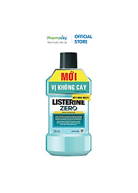 Nước súc miệng vị không cay Listerine Mouthwash Zero (250ml)
