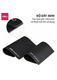 Miếng Lót Chuột DELI Hàng Chính Hãng Bàn Di Chuột Không Viền, Vải Jiaji Di Chuột Êm Ái Chống Thấm Nước Đàn Hồi Tốt