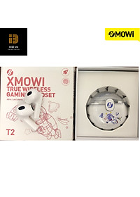 Tai nghe True Wireless XMOWI T2 Bluetooth5.0, điều khiển cảm ứng, chế độ gaming, hỗ trợ nghe đơn hoặc đôi 2 bên tai với micro HD chống ồn dành cho IOS và Android- Hàng Chính Hãng