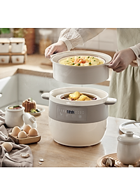 Nồi Chưng Yến, Nồi Hầm Kho Đa Năng, Nồi Nấu Chậm BEAR DDZ-B25Q3 Bản Tiếng Anh 5 Trong 1 BEAR Dung Tích 2.5 Lít Công Suất 400 W - Hàng Chính Hãng