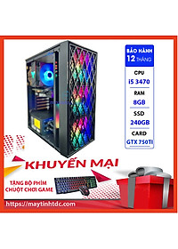 MAX PC GAMING X7 CPU Core i5-3470 Ram 8GB SSD 240GB GTX 750TI Chơi PUBG,LOL,CF,Fifa4,Đế chế Tặng Bộ Phím Chuột Game