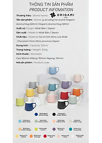 Ly sứ uống trà cà phê Origami Aroma Mug 320ml