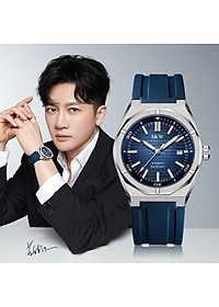 Đồng hồ nam chính hãng I&W CARNIVA 711G-S1 hàng mới,Kính sapphire chống xước ,Chống nước 50m ,Bảo hành chính hãng,Máy cơ (Automatic),dây cao su cao cấp, mặt xanh thiết kế đơn giản dễ đeo