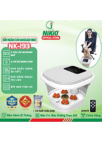 Bồn Ngâm Chân Massage Gấp Gọn, Chậu Ngâm Nước Nóng Nikio NK-193 - Làm Nóng Và Giữ Ấm Tự Động, 4 Con Lăn 3D Day Vuốt Lòng Bàn Chân, Kích Thích Tuần Hoàn Máu, Giảm Đau Nhức Lòng Bàn Chân - Giảm Stress Cải Thiện Giấc Ngủ