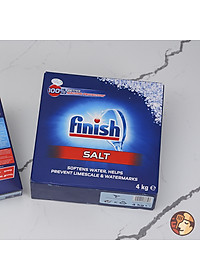 Muối rửa chén bát Finish 4 kg, nhập khẩu chính hãng, dùng cho máy rửa bát
