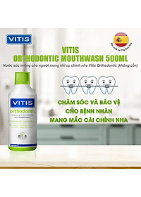 Nước súc miệng cho người chỉnh nha, niềng răng, mang khí cụ chỉnh nha Vitis Orthodontic 500ml