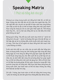 Sách Speaking Matrix - 1 Phút Nói Tiếng Anh Như Gió