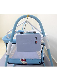 Nôi Tự Động Em Bé Giá Rẻ N20X VINANOI - Sức Đưa 20kg - Lồng Nôi Màu Xanh - Khung Võng Thép Màu Xanh