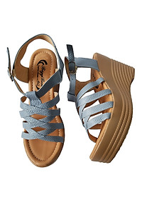 Giày Sandal Nữ Đế Xuồng BIGGBEN Da Bò Thật SDX20