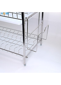 Kệ đựng chén bát 2 tầng Inox 304 cao cấp đa năng Hobby home decor KC2F