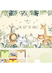 Sticker Giấy Dán Tường Decal Dán tường Mẫu Sở thú ZH023
