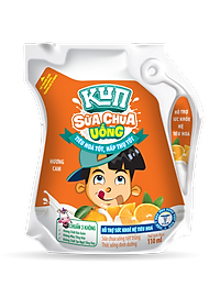 Thùng 24 Túi Sữa Chua Uống Hương Cam KUN 110ml/túi